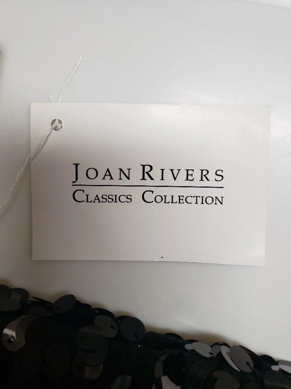 Joan Rivers Black Sequin Evening Clutch
